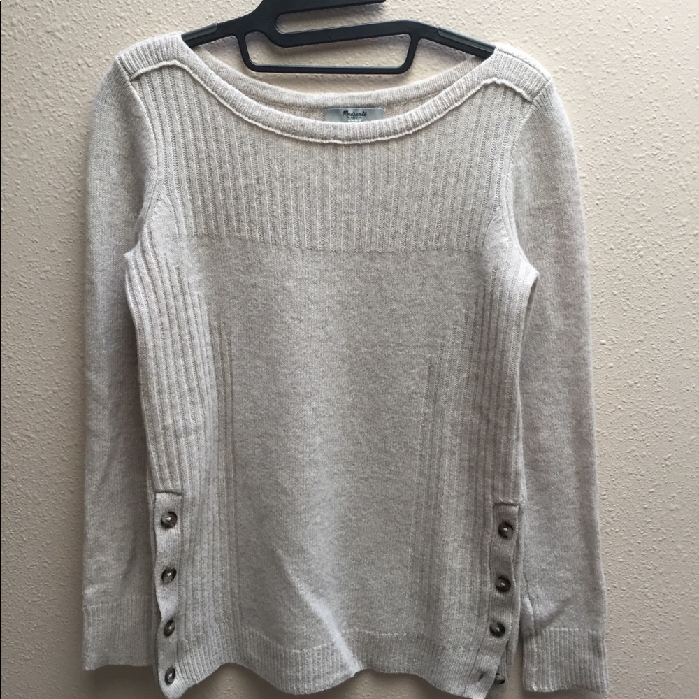 Madewell Pinewood Sweater in Heather Oyster XXS
